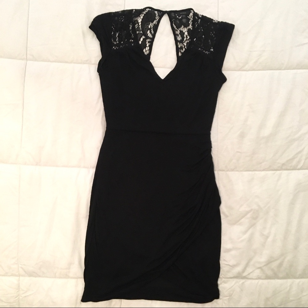Guess Black Lace Mini Dress Size S